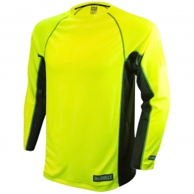 DeWalt DST21-NPGB Long Sleeve Performance T-Shirt - Hi-Viz Lime