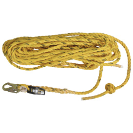 DEWALT DXFP100050 Vertical Lifeline Polysteel Rope with Snap Hook and Taped End