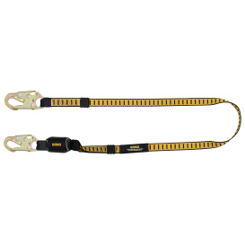 DEWALT DXFP611100 Single Leg Lanyard External Absorber with Snap Hooks on Both Ends - 6 ft (1.8 m)