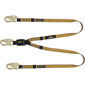 DEWALT DXFP611120 Twin Leg External Absorber Lanyard with Snap Hook on Both Ends