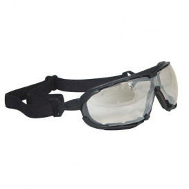 Radians DG1-91 Dagger Safety Glasses/Goggles - Smoke Foam Lined Frame - Indoor/Outdoor Anti-Fog Mirror Lens