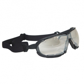 Radians Dagger Safety Glasses/Goggles - Smoke Foam Lined Frame - Indoor/Outdoor Anti-Fog Mirror Lens