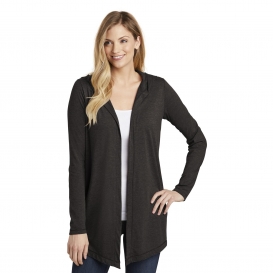 District DT156 Women\'s Perfect Tri Hooded Cardigan - Black Frost