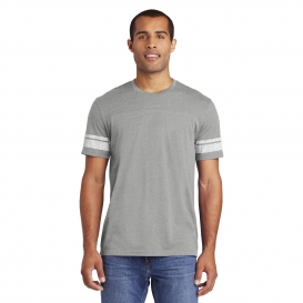 District DT376 Game Tee - Heathered Nickel/White