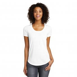 District DT6401 Juniors Scoop Neck Very Important Tee - White