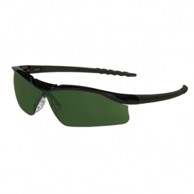 MCR Safety DL1150 DL1 Safety Glasses - Black Frame - Green Shade 5.0 Lens