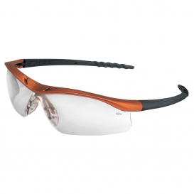 MCR Safety DL210AF DL1 Safety Glasses - Orange Frame - Clear Anti-Fog Lens