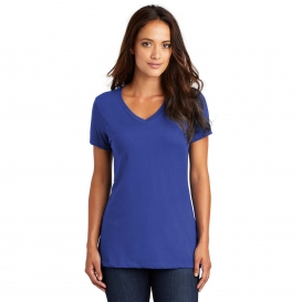 District DM1170L Women\'s Perfect Weight V-Neck Tee - Deep Royal