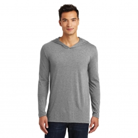 District Made DM139 Mens Perfect Tri Long Sleeve Hoodie - Grey Frost