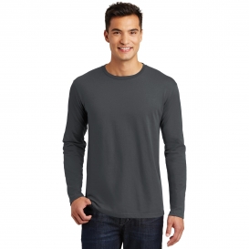District Made DT105 Mens Perfect Weight Long Sleeve Tee - Charcoal