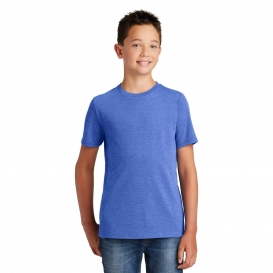 District Made DT130Y Youth Perfect Tri Crew Tee - Royal Frost
