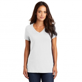 District DM1170L Women\'s Perfect Weight V-Neck Tee - Bright White