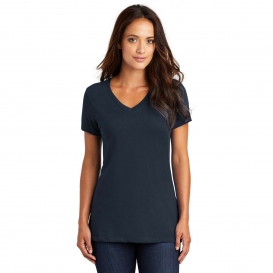 District DM1170L Women\'s Perfect Weight V-Neck Tee - New Navy