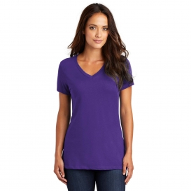 District DM1170L Women\'s Perfect Weight V-Neck Tee - Purple