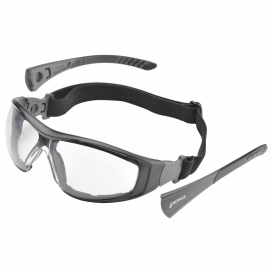 Delta Plus 01250 Go-Specs II Safety Glasses/Goggles - Black Frame - Clear Anti-Fog Lens