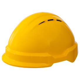 Delta Plus WEL21102YE Americana Vented Safety Helmet - Ratchet Suspension - Yellow