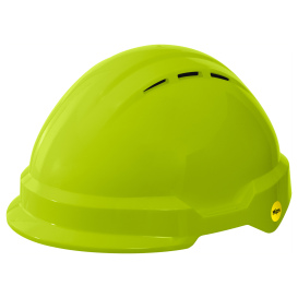 Delta Plus WELAMC2MIPSWHL Americana Vented Safety Helmet - Ratchet Suspension w/ MIPS - Hi Viz Lime