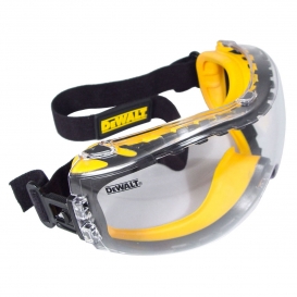 DeWalt DPG82-11 Concealer Goggles - Yellow Frame - Clear Anti-Fog Lens