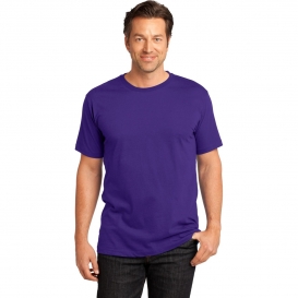 District Made DT104 Mens Perfect Weight Crew Tee - Purple