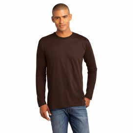 District Made DT105 Mens Perfect Weight Long Sleeve Tee - Espresso