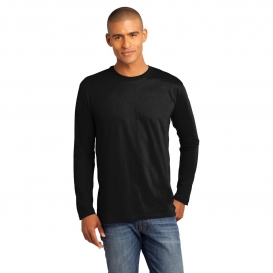 District Made DT105 Mens Perfect Weight Long Sleeve Tee - Jet Black