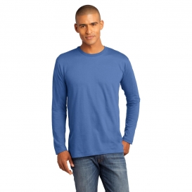 District Made DT105 Mens Perfect Weight Long Sleeve Tee - Maritime Blue