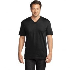 District Made DT1170 Mens Perfect Weight V-Neck Tee - Jet Black
