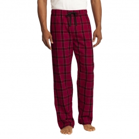 District DT1800 Young Mens Flannel Plaid Pant - New Red