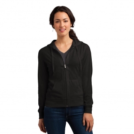 District DT2100 Juniors Lightweight Jersey Full-Zip Hoodie