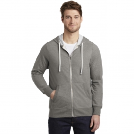 District DT356 Perfect Tri French Terry Full-Zip Hoodie - Grey Frost
