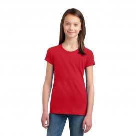 District DT5001YG Girls Concert Tee - New Red