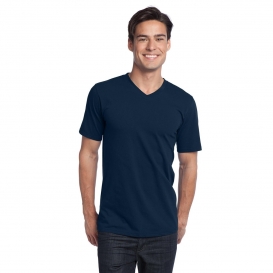 District DT5500 Young Mens Concert Tee V-Neck - New Navy