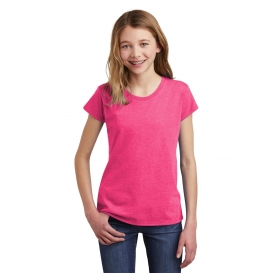 District DT6001YG Girls Very Important Tee - Fuchsia Frost