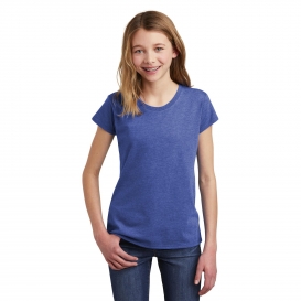 District DT6001YG Girls Very Important Tee - Royal Frost