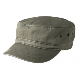 District DT605 Distressed Military Hat - Olive