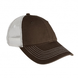 District DT607 Mesh Back Cap - Chocolate Brown/White