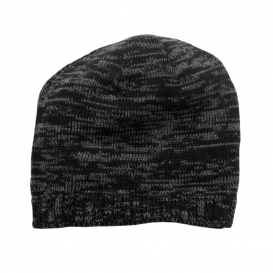 District DT620 Spaced-Dyed Beanie - Black/Charcoal