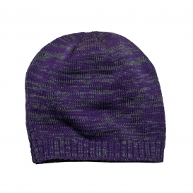District DT620 Spaced-Dyed Beanie - Purple/Charcoal