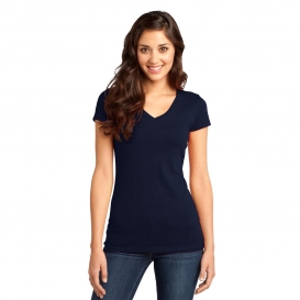 District DT6501 Juniors Very Important Tee V-Neck - New Navy