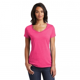 District DT6503 Women\'s Very Important Tee V-Neck - Fuchsia Frost