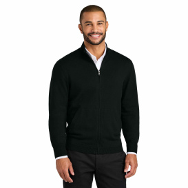 Port Authority SW2901 Easy Care Full-Zip Sweater - Deep Black