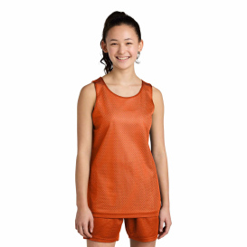 Sport-Tek YST5000 Youth PosiCharge Reversible Mesh Tank - Deep Orange/White