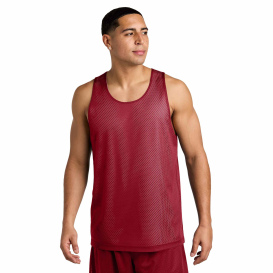 Sport-Tek ST5000 PosiCharge Reversible Mesh Tank - Deep Red/White