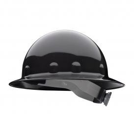 Full Brim Hard Hat Black Safety Work Helmet Ratchet Construction Head Protective