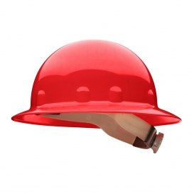 Fibre Metal E1RW Full Brim Hard Hat - Ratchet Suspension - Red