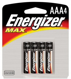 AAA Energizer Batteries, Max Line, 4-pack