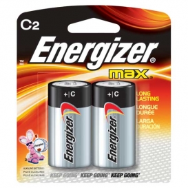C Energizer Batteries, Max Line, 2-pack