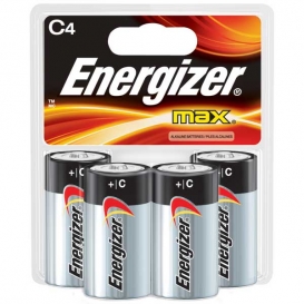 C Energizer Batteries, Max Line, 4-pack