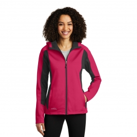Eddie Bauer EB543 Ladies Trail Soft Shell Jacket - Pink Lotus/Grey Steel