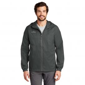 Corporate Eddie Bauer Men's Black-Grey Steel Rain Jacket